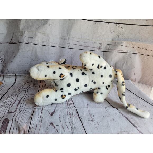 Fiesta Lying Leopard Plush 13" Stuffed Animal Jungle Cheetah Realistic - Picture 8 of 10